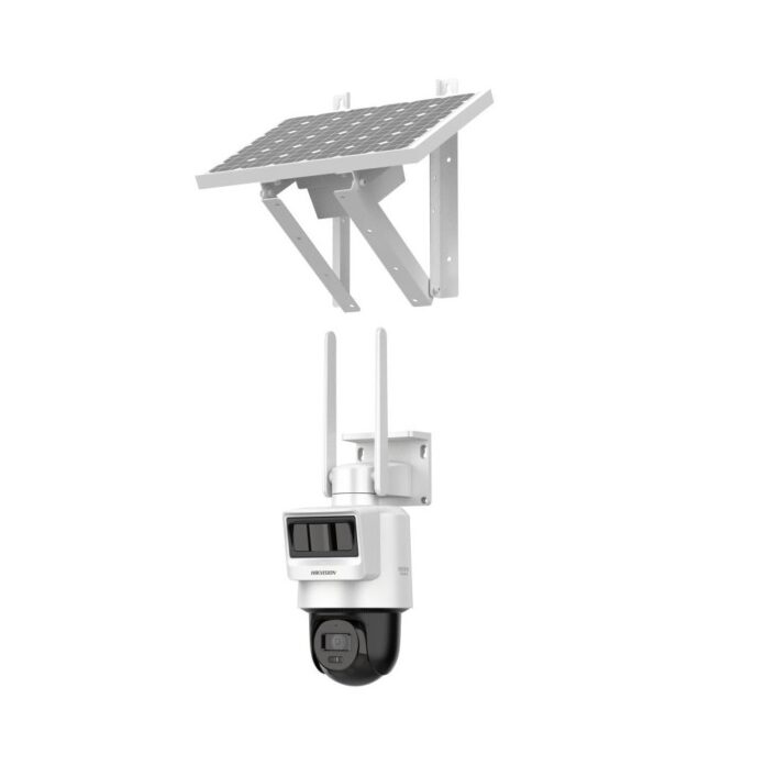 Camera supraveghere IP Speed Dome PTZ 4G LTE Hikvision DS-2DE2C200IWG-K/4G/C05S10(2.8MM), 2MP, 2.8 mm, IR/lumina alba 30 m, microfon si difuzor, slot card, Pir, cu panou solar, PoE