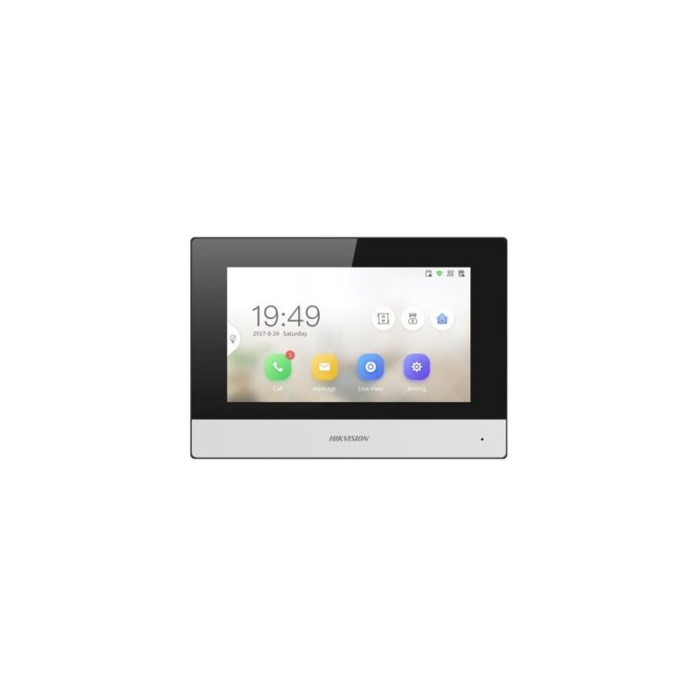 Videointerfon de interior Hikvision DS-KH6320Y-WTE2, 7 inch, aparent, 2 fire