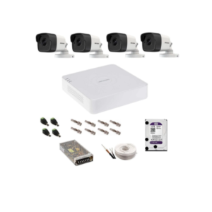 Kit complet supraveghere 5 MP Hikvision Turbo HD cu 4 camere exterior DVR TurboHD 8MP IR 25m HDD 1 Tb accesorii complete vizualizare pe telefonul mobil Kit complet supraveghere 5 MP Hikvision Turbo HD cu 4 camere exterior DVR TurboHD 8MP IR 25m HDD 1 Tb accesorii complete vizualizare pe telefonul mobil