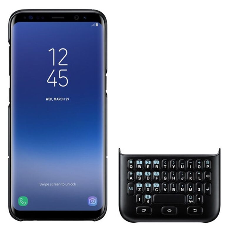 Husa Samsung cu Tastatura QWERTY pentru Galaxy S8, Negru