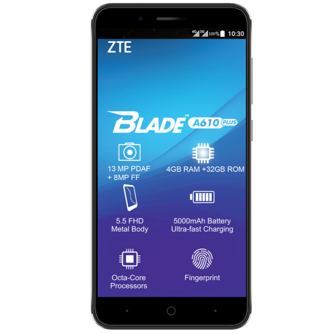 Telefon mobil ZTE Blade A610 Plus, 32GB, 4GB, Dual Sim, Gri Telefon mobil ZTE Blade A610 Plus, 32GB, 4GB, Dual Sim, Gri