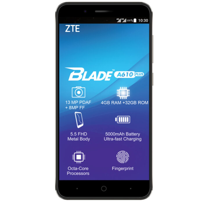 Telefon mobil ZTE Blade A610 Plus, 32GB, 4GB, Dual Sim, Gri Telefon mobil ZTE Blade A610 Plus, 32GB, 4GB, Dual Sim, Gri
