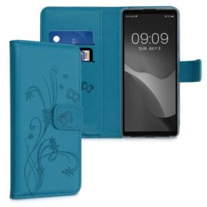 Husa pentru Sony Xperia 10 III, Piele ecologica, Albastru, 54958.04, Kwmobile Husa pentru Sony Xperia 10 III, Piele ecologica, Albastru, 54958.04, Kwmobile