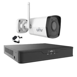Sistem supraveghere video 1 camera IP Wi-Fi 2MP Smart IR 30m, 2.8mm, Microfon, NVR 4 canale 4K UNV, accesorii Sistem supraveghere video 1 camera IP Wi-Fi 2MP Smart IR 30m, 2.8mm, Microfon, NVR 4 canale 4K UNV, accesorii