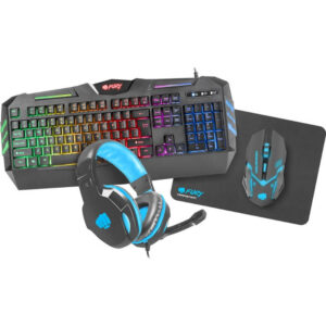 Kit Tastatura + Casti + Mouse + Pad Fury 4 in 1 Thunderstreak Kit Tastatura + Casti + Mouse + Pad Fury 4 in 1 Thunderstreak