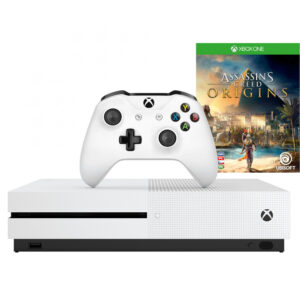 Consola Microsoft Xbox One Slim 500 GB, Alb + Joc Assassin`s Creed Origins Consola Microsoft Xbox One Slim 500 GB, Alb + Joc Assassin`s Creed Origins