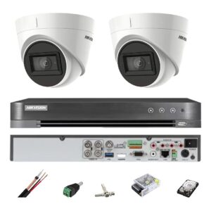 Sistem supraveghere Hikvision 2 camere interior 4 in 1, 8MP, lentila 2.8, IR 60m, DVR 4 canale, accesorii, hard disk Sistem supraveghere Hikvision 2 camere interior 4 in 1, 8MP, lentila 2.8, IR 60m, DVR 4 canale, accesorii, hard disk