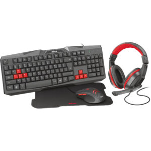 Kit Gaming Tastatura + Casti + Mouse + Pad Trust Ziva 4-in-1 Kit Gaming Tastatura + Casti + Mouse + Pad Trust Ziva 4-in-1