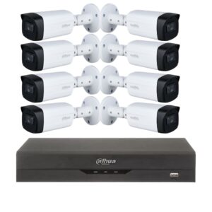Kit supraveghere 8 camere Dahua, 5MP, IR 80M, lentila 3.6mm, Starlight, DVR Dahua 8 canale, 4K, Pentabrid Kit supraveghere 8 camere Dahua, 5MP, IR 80M, lentila 3.6mm, Starlight, DVR Dahua 8 canale, 4K, Pentabrid