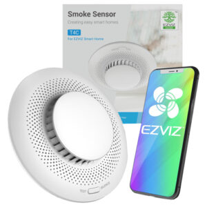 Senzor de fum Smart Home EZVIZ, avertizare optica si acustica, comunicare Wireless ZigBee CS-T4C Senzor de fum Smart Home EZVIZ, avertizare optica si acustica, comunicare Wireless ZigBee CS-T4C