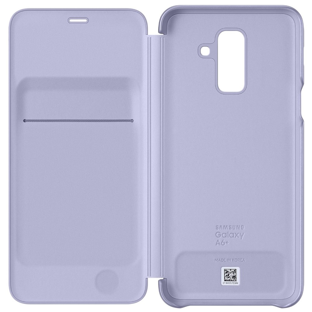 Husa Flip Wallet Samsung pentru Galaxy A6 Plus 2018, Liliac Husa Flip Wallet Samsung pentru Galaxy A6 Plus 2018, Liliac
