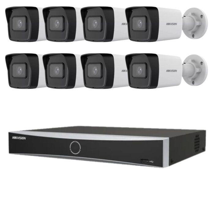 Sistem supraveghere Hikvision 8 camere IP 4MP IR 30m NVR 8 canale 12MP AcuSense Sistem supraveghere Hikvision 8 camere IP 4MP IR 30m NVR 8 canale 12MP AcuSense