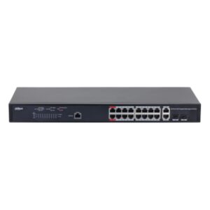 Switch 18 porturi, 16 porturi POE, Gigabit, Port Dahua PFS4218-16GT-130 Switch 18 porturi, 16 porturi POE, Gigabit, Port Dahua PFS4218-16GT-130