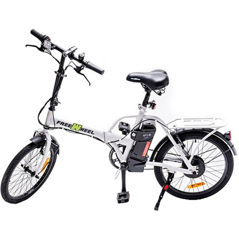 Bicicleta electrica FreeWheel E-Bike Urban, Putere motor 250W, Alb Bicicleta electrica FreeWheel E-Bike Urban, Putere motor 250W, Alb