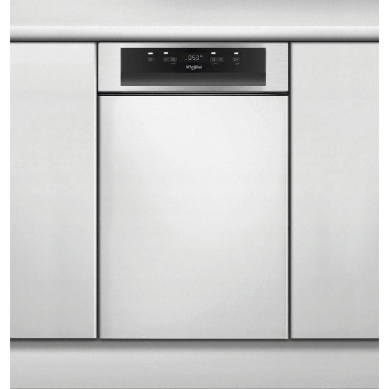 Masina de spalat vase slim semi-incorporabila Whirlpool WSBC3M17X, 10 seturi, 6 programe, Clasa A+