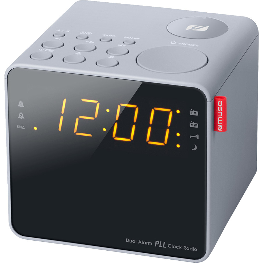 Radio cu ceas Muse M-187 CLG, Alarma, AUX, Gri Radio cu ceas Muse M-187 CLG, Alarma, AUX, Gri