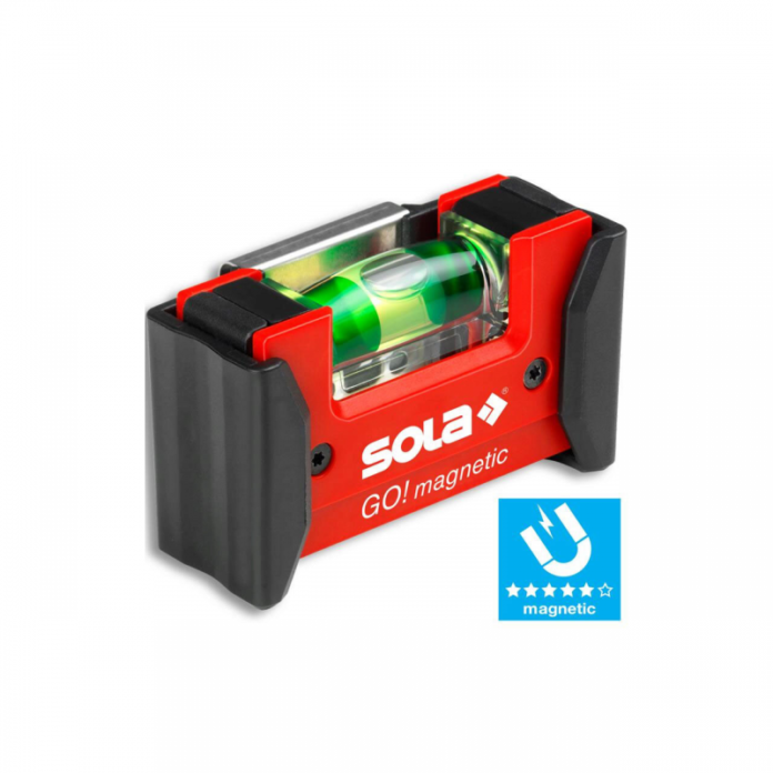 Nivela SOLA Austria compacta 75mm, precizie 0.75 mm/m, GO! Clip Magnetic Nivela SOLA Austria compacta 75mm, precizie 0.75 mm/m, GO! Clip Magnetic