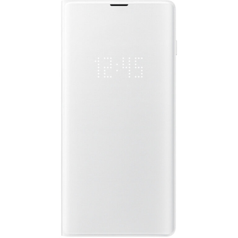 Husa Samsung LED View Cover pentru Galaxy S10 Plus, Alb