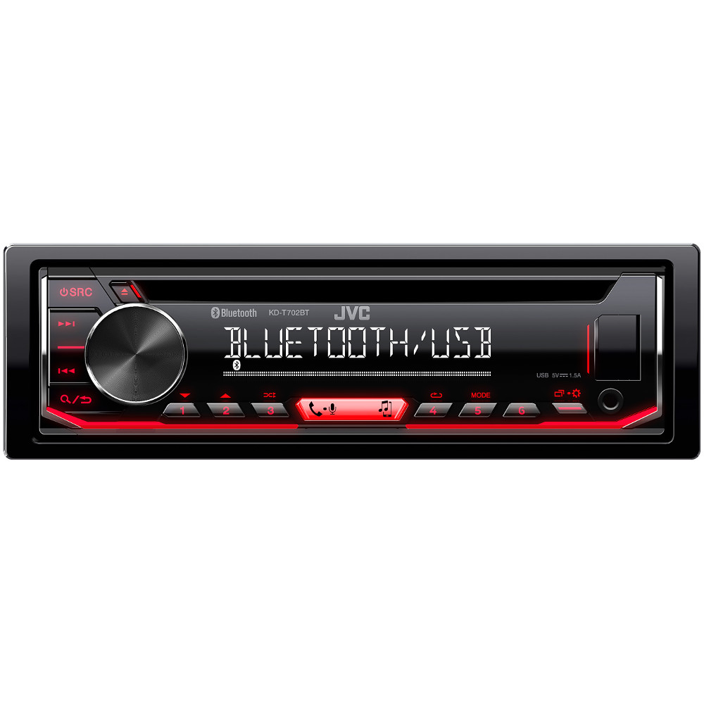 Media Player Auto JVC KD-T702BT, 4 x 50W, CD, USB, AUX, Bluetooth Media Player Auto JVC KD-T702BT, 4 x 50W, CD, USB, AUX, Bluetooth