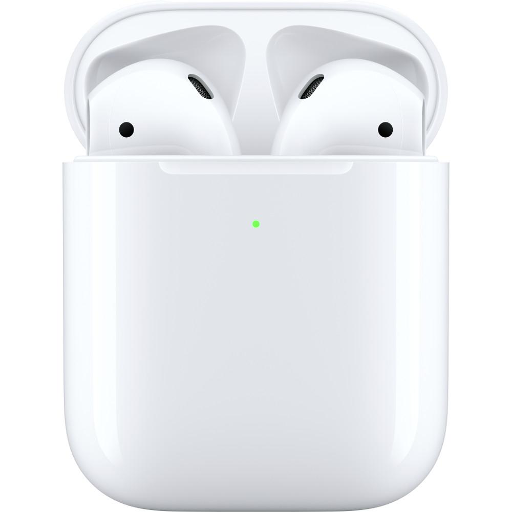Casti True Wireless Apple AirPods 2 MRXj2ZM/A, Carcasa cu incarcare wireless, Bluetooth, Alb Casti True Wireless Apple AirPods 2 MRXj2ZM/A, Carcasa cu incarcare wireless, Bluetooth, Alb