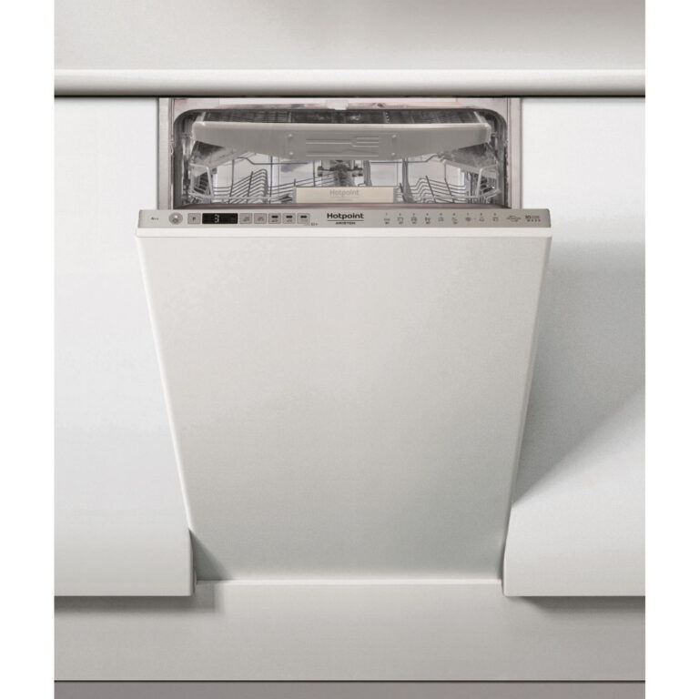 Masina de spalat vase slim incorporabila Hotpoint HSIO3O23WFE, 10 seturi, 9 programe, Clasa E