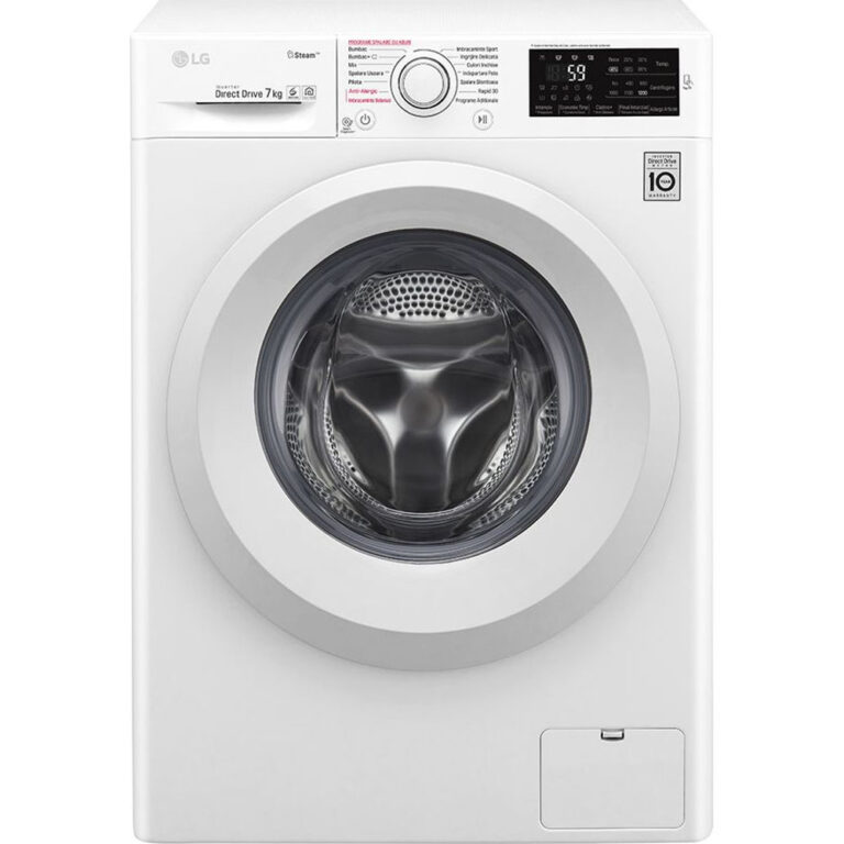 Masina de spalat rufe slim LG F2J5HY3W, 1200 RPM, 7 kg, Clasa A+++