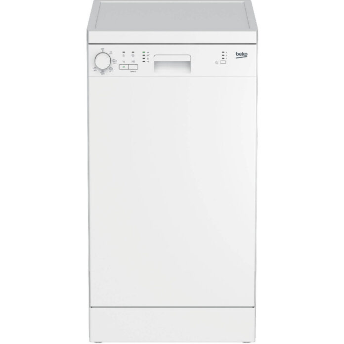 Masina de spalat vase slim Beko DFS05013W, 10 seturi, 5 programe, Clasa A+