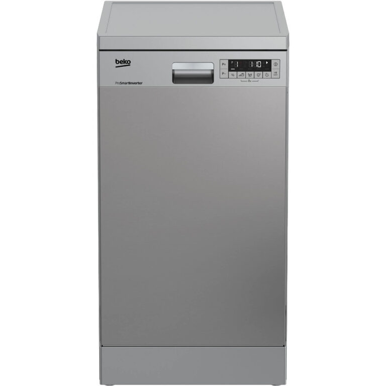 Masina de spalat vase slim Beko DFS26024X, 10 seturi, 6 programe, Clasa E, (clasificare energetica veche Clasa A++)