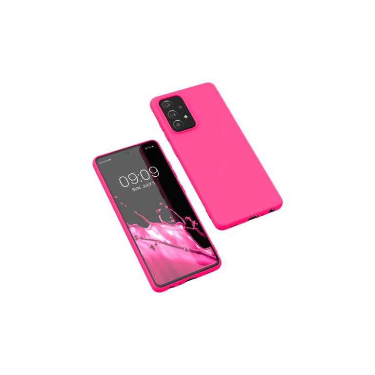 Husa Kwmobile pentru Samsung Galaxy A52/Galaxy A52 5G/Galaxy A52s 5G, Silicon, Roz, 54346.77