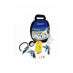 Set 7 piese pneumatice MICHELIN pentru compresoare, husa textila, cuple rapide Set 7 piese pneumatice MICHELIN pentru compresoare, husa textila, cuple rapide