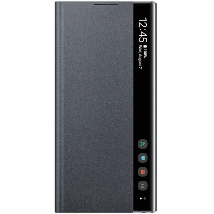 Husa Clear View Cover Samsung pentru Galaxy Note 10, Negru Husa Clear View Cover Samsung pentru Galaxy Note 10, Negru