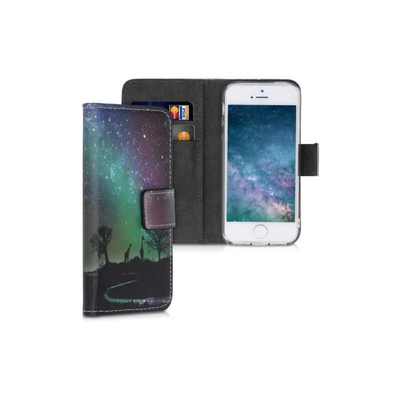 Husa pentru Apple iPhone 5/iPhone 5s/iPhone SE, Piele ecologica, Multicolor, 20207.29 Husa pentru Apple iPhone 5/iPhone 5s/iPhone SE, Piele ecologica, Multicolor, 20207.29
