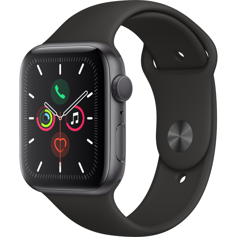 Apple Watch Series 5 GPS, 44mm, Silver, Aluminium Case, White Sport Band Apple Watch Series 5 GPS, 44mm, Silver, Aluminium Case, White Sport Band
