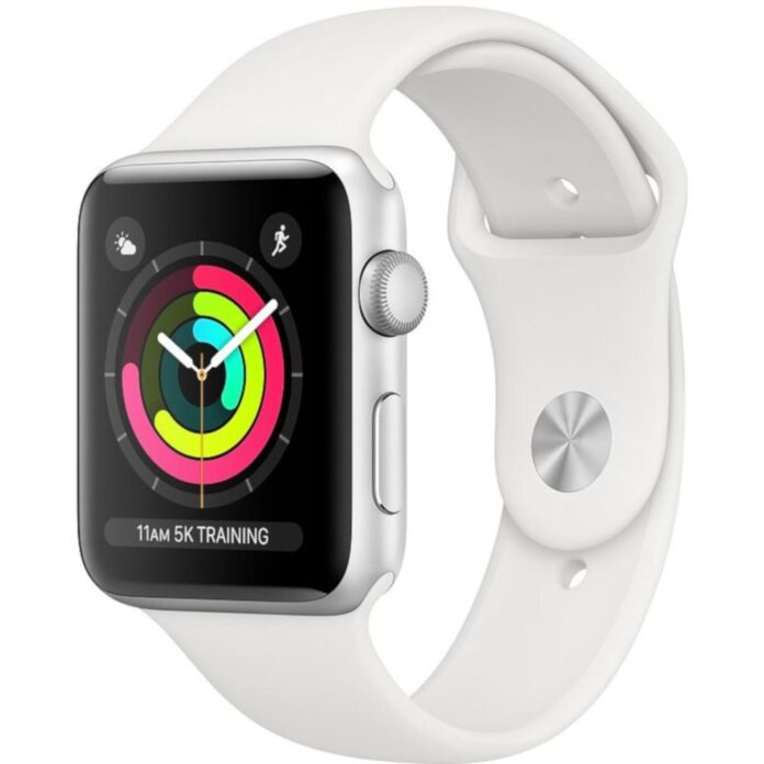 Apple Watch 3, 38mm, Silver, Aluminium, White Sport Band Apple Watch 3, 38mm, Silver, Aluminium, White Sport Band