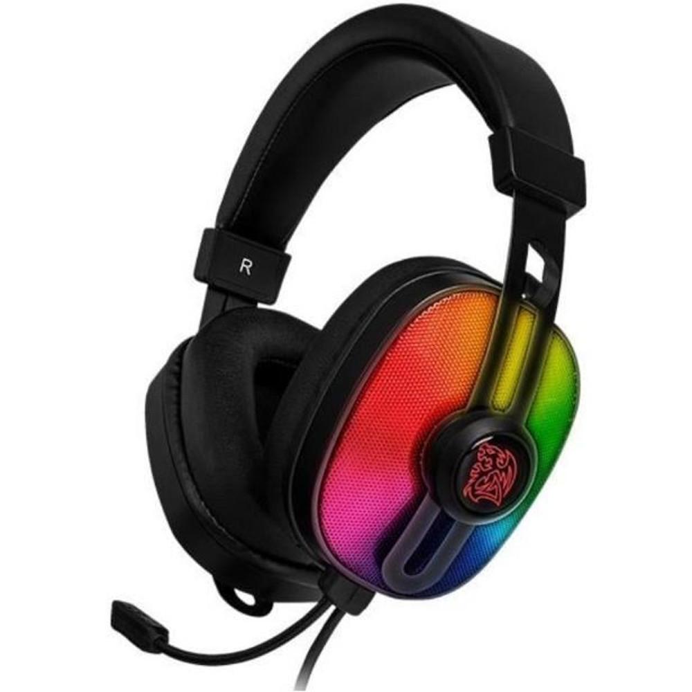 Casti gaming cu microfon Tt eSPORTS Pulse G100, iluminare RGB, Negru Casti gaming cu microfon Tt eSPORTS Pulse G100, iluminare RGB, Negru