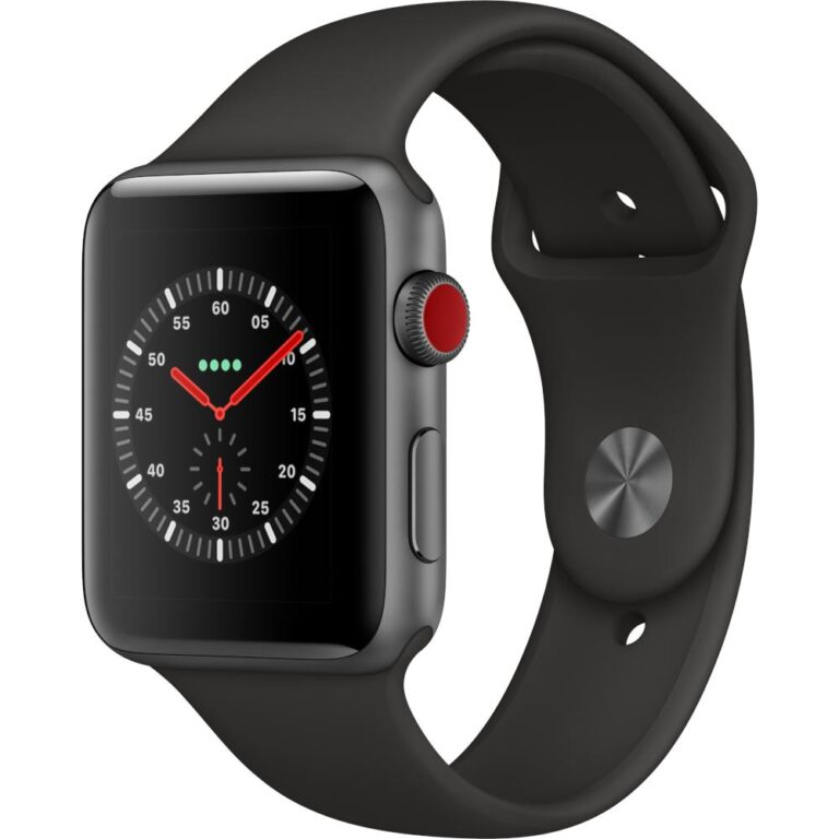 Apple Watch Series 3 GPS + Cellular, 42mm, Silver, Aluminium Case, White Sport Band