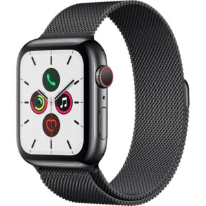 Apple Watch Series 5 GPS + Cellular, 44mm, Space Black, Stainless Steel Case, Space Black Milanese Loop Apple Watch Series 5 GPS + Cellular, 44mm, Space Black, Stainless Steel Case, Space Black Milanese Loop