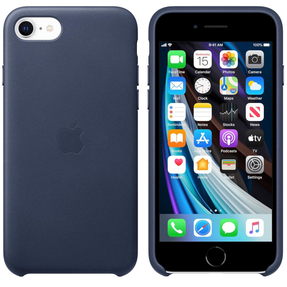 Husa de protectie Apple Leather pentru iPhone SE (2020), Rosu Husa de protectie Apple Leather pentru iPhone SE (2020), Rosu