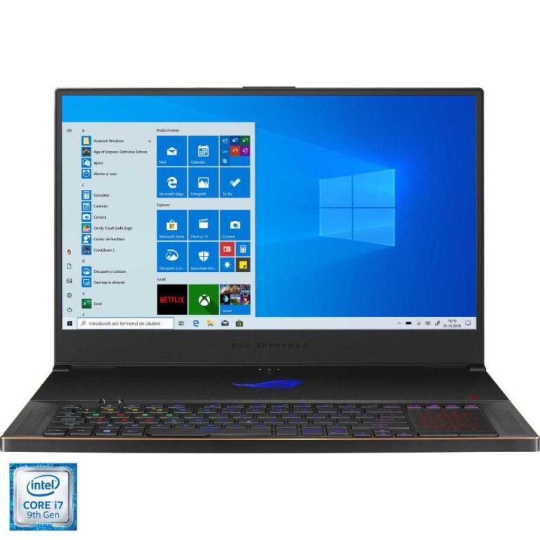Laptop Gaming Asus ROG Zephyrus S17 GX701GXR-HG165T, Intel® Core&trade; i7-9750H, 16GB DDR4, SSD 1TB, NVIDIA GeForce RTX 2080 8GB, Windows 10 Home
