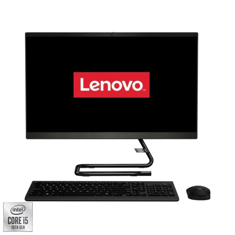 Sistem Desktop PC All-In-One Lenovo IdeaCentre A340-24IWL, Intel® Core&trade; i5-10210U, 4GB DDR4, HDD 1TB + SSD 128GB, Intel® UHD Graphics, Free DOS