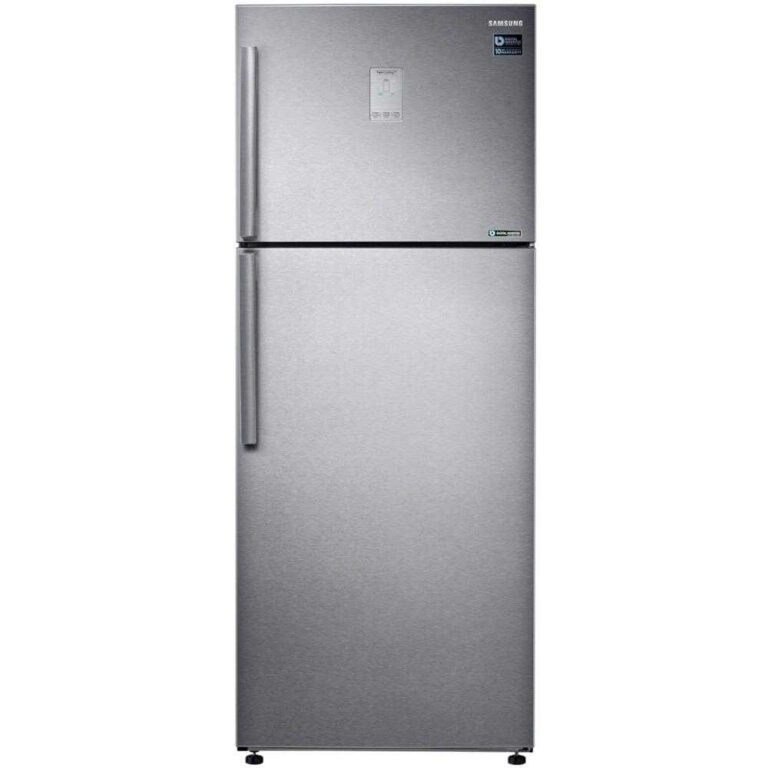 Frigider cu doua usi Samsung RT43K6335SL/EO, 440 l, PowerCool, Twin Cooling Plus, Auto Ice Maker, Zgomot 40dB, Clasa F (clasificare energetica veche Clasa A++), H 178.5 cm, Argintiu