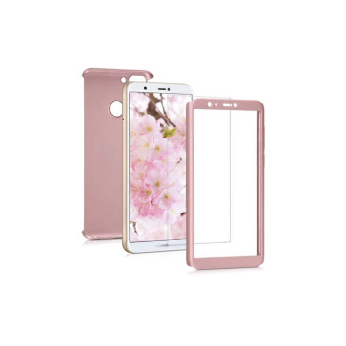 Husa pentru Huawei P Smart/Enjoy 7s, Policarbonat, Rose Gold, 45559.31 Husa pentru Huawei P Smart/Enjoy 7s, Policarbonat, Rose Gold, 45559.31