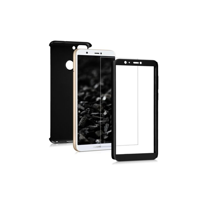 Husa pentru Huawei P Smart/Enjoy 7s, Policarbonat, Negru, 45559.68 Husa pentru Huawei P Smart/Enjoy 7s, Policarbonat, Negru, 45559.68