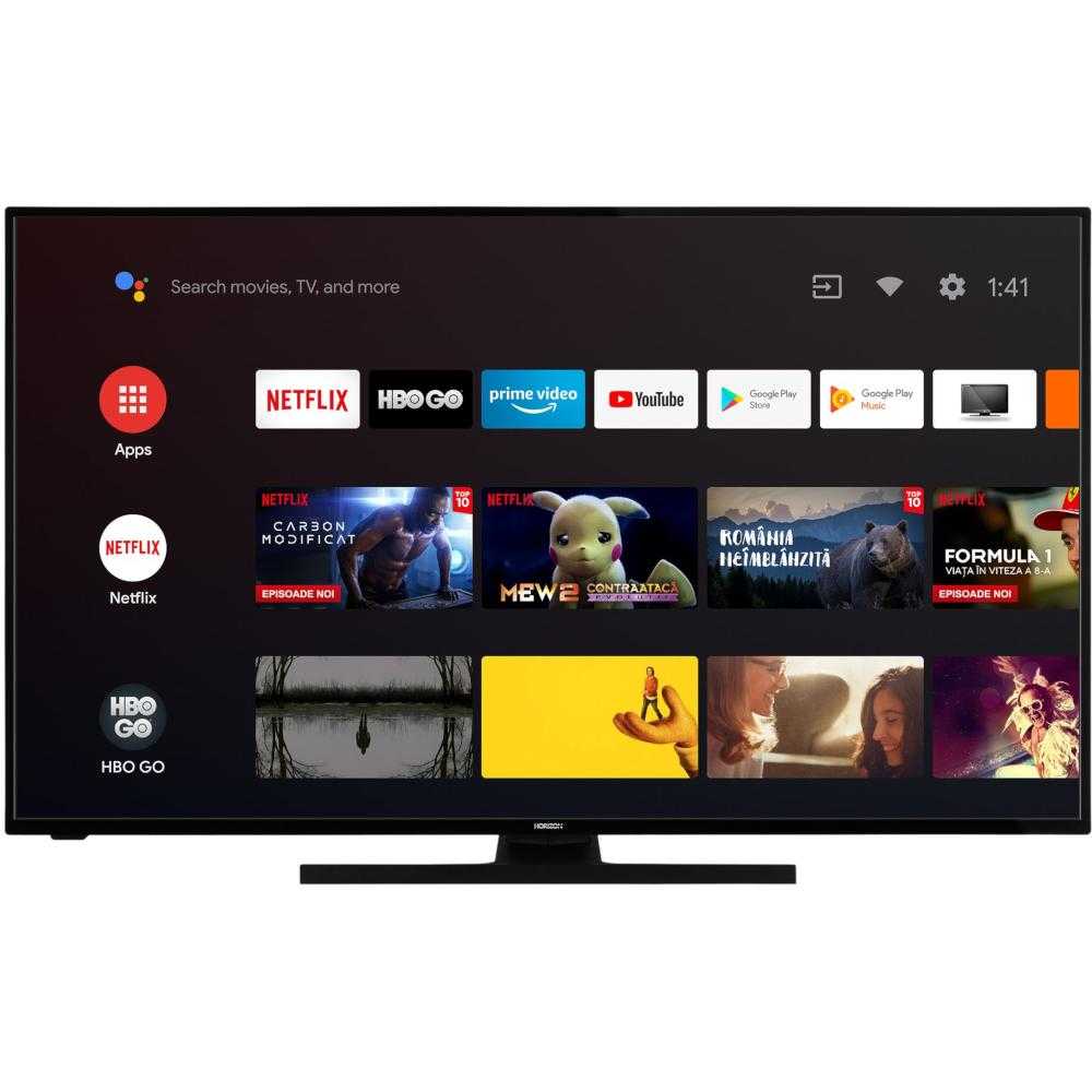 Televizor Smart LED, Horizon 58HL7590U, 146 cm, Ultra HD 4K, Android, Disney+, HBO Max, Clasa E Televizor Smart LED, Horizon 58HL7590U, 146 cm, Ultra HD 4K, Android, Disney+, HBO Max, Clasa E