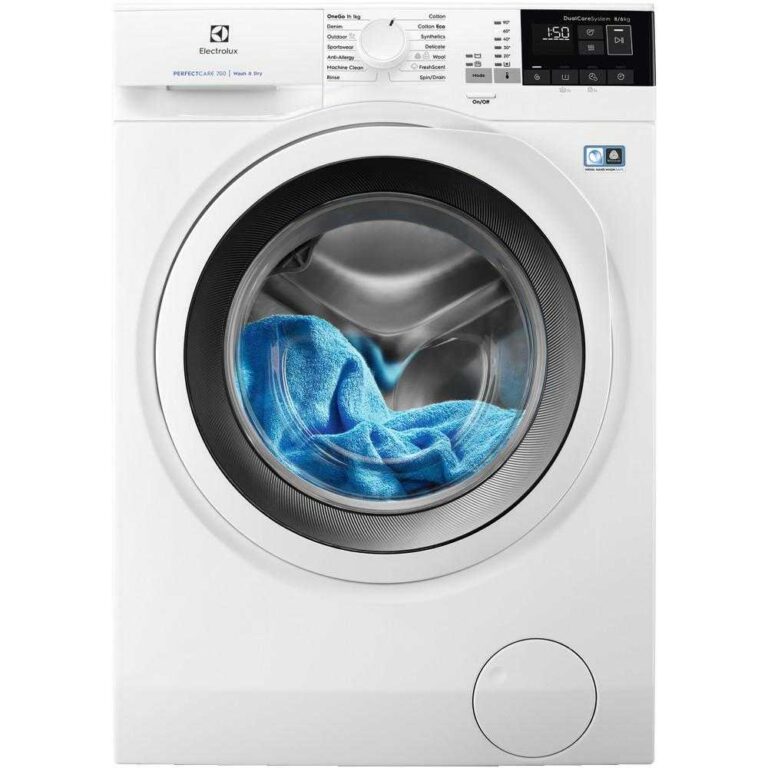 Masina de spalat rufe cu uscator Electrolux EW7W468W PerfectCare700, 1600 RPM, 8 kg spalare, 6 kg uscare, Clasa E, (clasificare energetica veche Clasa  A)