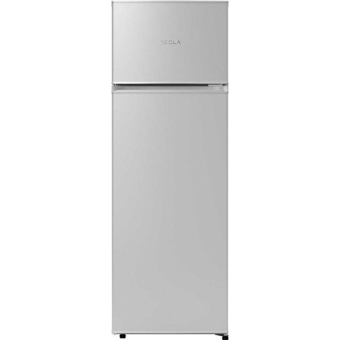 Frigider cu doua usi Tesla RD2400M, 235 l, Rafturi ajustabile sticla, Dezghetare manuala, Zgomot 42 dB, Usa reversibila, Clasa F (Clasificare energetica veche Clasa A+), H 159 cm, Alb Frigider cu doua usi Tesla RD2400M, 235 l, Rafturi ajustabile sticla, Dezghetare manuala, Zgomot 42 dB, Usa reversibila, Clasa F (Clasificare energetica veche Clasa A+), H 159 cm, Alb