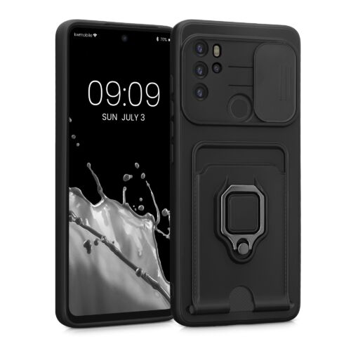 Husa pentru Motorola Moto G60S, Silicon, Negru, Kwmobile, 58137.01 Husa pentru Motorola Moto G60S, Silicon, Negru, Kwmobile, 58137.01