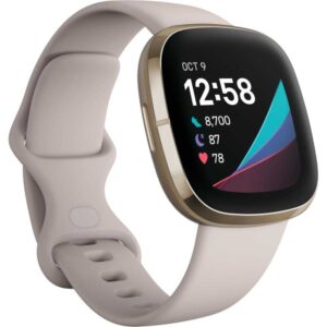 Smartwatch Fitbit Sense, NFC, Lunar White Smartwatch Fitbit Sense, NFC, Lunar White