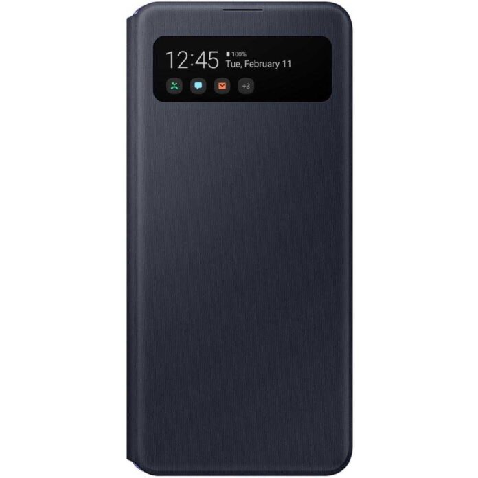 Husa S View Wallet Cover Samsung pentru Galaxy A41, Negru Husa S View Wallet Cover Samsung pentru Galaxy A41, Negru