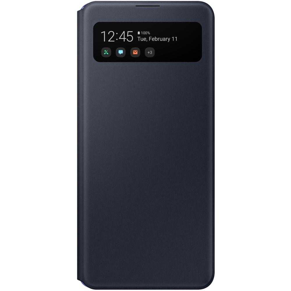Husa S View Wallet Cover Samsung pentru Galaxy A41, Negru Husa S View Wallet Cover Samsung pentru Galaxy A41, Negru